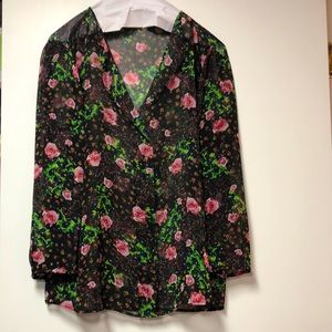 Flower pattern blouse